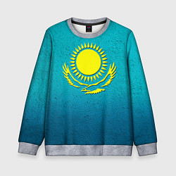Свитшот детский Флаг Казахстана, цвет: 3D-меланж