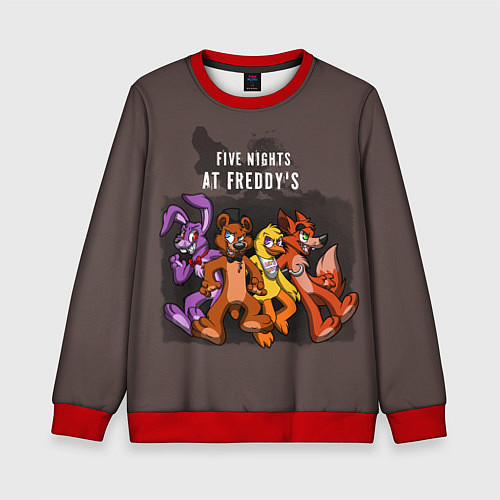 Детский свитшот Five Nights At Freddy's / 3D-Красный – фото 1