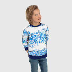 Свитшот детский Гжель, цвет: 3D-синий — фото 2