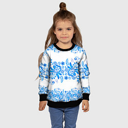 Свитшот детский Гжель, цвет: 3D-черный — фото 2