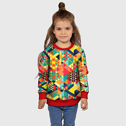 Свитшот детский Геометрия, цвет: 3D-красный — фото 2