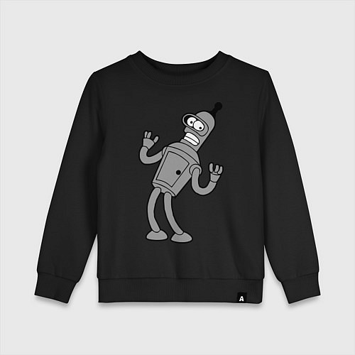Детский свитшот Bender Error / Черный – фото 1
