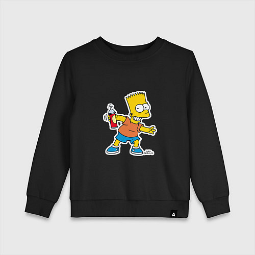 Детский свитшот Симпсоны: Барт / Черный – фото 1