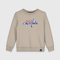 Свитшот хлопковый детский Washington Capitals, цвет: миндальный