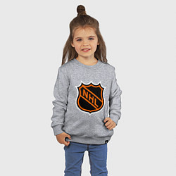 Свитшот хлопковый детский NHL, цвет: меланж — фото 2