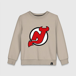 Свитшот хлопковый детский New Jersey Devils, цвет: миндальный