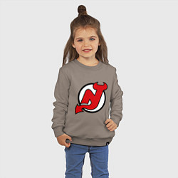 Свитшот хлопковый детский New Jersey Devils, цвет: утренний латте — фото 2