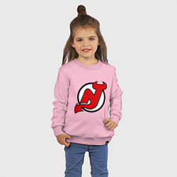 Свитшот хлопковый детский New Jersey Devils, цвет: светло-розовый — фото 2