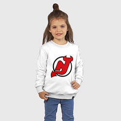 Свитшот хлопковый детский New Jersey Devils, цвет: белый — фото 2