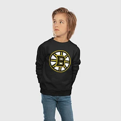 Свитшот хлопковый детский Boston Bruins, цвет: черный — фото 2