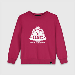 Свитшот хлопковый детский UAC, цвет: маджента