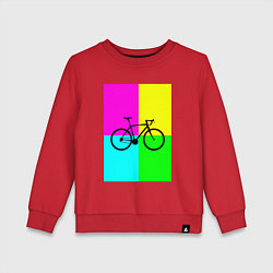Свитшот хлопковый детский Велосипед фикс, цвет: красный