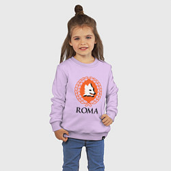 Свитшот хлопковый детский Roma, цвет: лаванда — фото 2