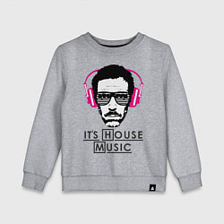 Свитшот хлопковый детский It's House music, цвет: меланж