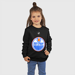 Свитшот хлопковый детский Edmonton Oilers: Khabibulin 35, цвет: черный — фото 2