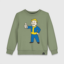 Свитшот хлопковый детский Fallout Boy, цвет: авокадо