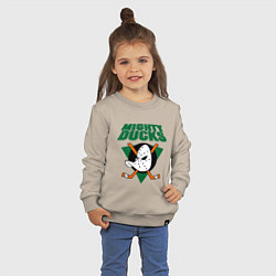 Свитшот хлопковый детский Anaheim Mighty Ducks, цвет: миндальный — фото 2