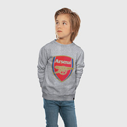 Свитшот хлопковый детский Arsenal FC, цвет: меланж — фото 2
