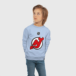Свитшот хлопковый детский New Jersey Devils: Kovalchuk 17, цвет: мягкое небо — фото 2