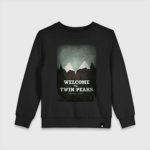 Детский свитшот Welcome to Twin Peaks / Черный – фото 1