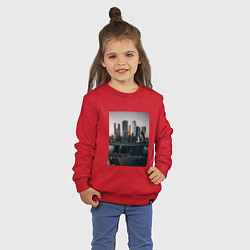 Свитшот хлопковый детский Moscow City, цвет: красный — фото 2