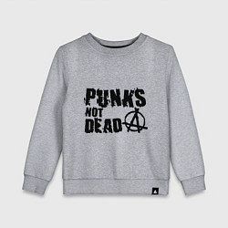 Свитшот хлопковый детский Punks not dead, цвет: меланж