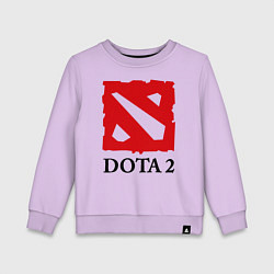 Свитшот хлопковый детский Dota 2: Logo, цвет: лаванда