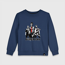 Свитшот хлопковый детский Группа Green Day, цвет: тёмно-синий