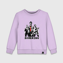 Свитшот хлопковый детский Группа Green Day, цвет: лаванда