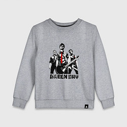 Свитшот хлопковый детский Группа Green Day, цвет: меланж