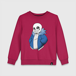 Свитшот хлопковый детский Sans, цвет: маджента