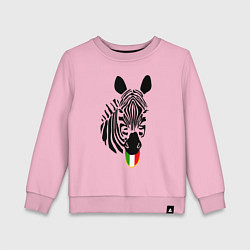 Свитшот хлопковый детский Juventus Zebra, цвет: светло-розовый