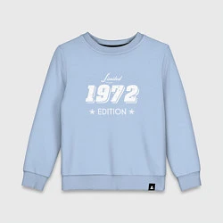 Свитшот хлопковый детский Limited Edition 1972, цвет: мягкое небо