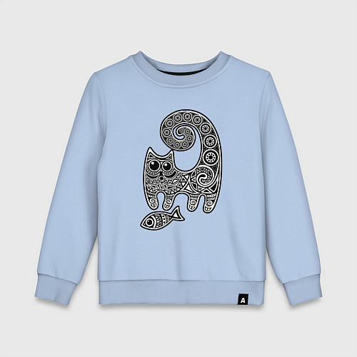 Детский свитшот Кот3 / Мягкое небо – фото 1