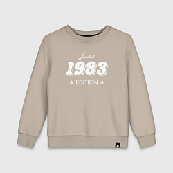 Свитшот хлопковый детский Limited Edition 1983, цвет: миндальный