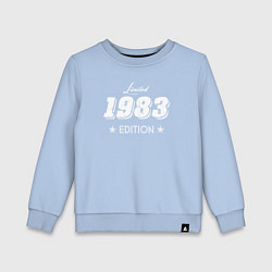 Свитшот хлопковый детский Limited Edition 1983, цвет: мягкое небо
