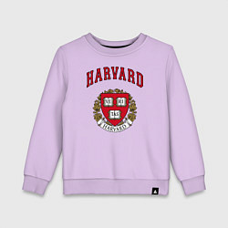 Свитшот хлопковый детский Harvard university, цвет: лаванда