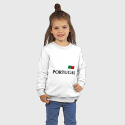 Свитшот хлопковый детский Сборная Португалии: 10 номер, цвет: белый — фото 2