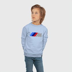 Свитшот хлопковый детский BMW M, цвет: мягкое небо — фото 2