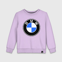 Свитшот хлопковый детский Logo BMW, цвет: лаванда