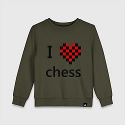 Детский свитшот I love chess