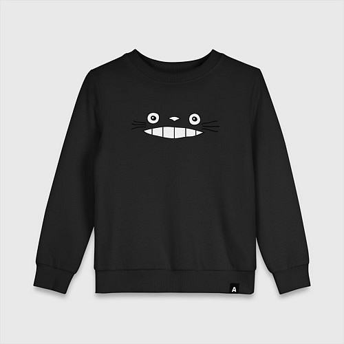 Детский свитшот Totoro face / Черный – фото 1