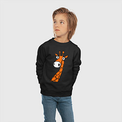Свитшот хлопковый детский Дикий жирафик, цвет: черный — фото 2