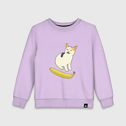 Детский свитшот Cat no banana meme