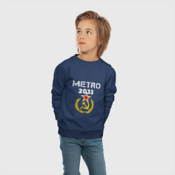 Свитшот хлопковый детский Metro 2033, цвет: тёмно-синий — фото 2