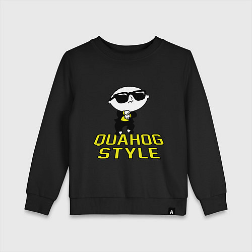 Детский свитшот Quahog style / Черный – фото 1