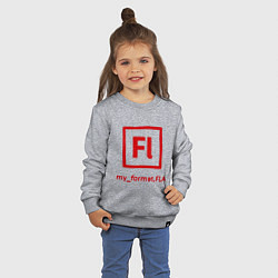 Свитшот хлопковый детский Adobe Flash, цвет: меланж — фото 2