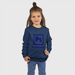 Свитшот хлопковый детский Photoshop, цвет: тёмно-синий — фото 2