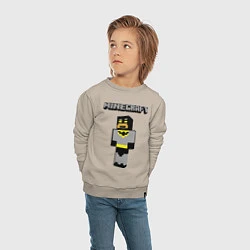 Свитшот хлопковый детский Minecraft Batman, цвет: миндальный — фото 2