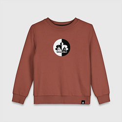 Свитшот хлопковый детский Street Workout Инь Янь, цвет: кирпичный